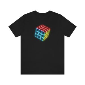 Rubik's Cube T-shirt Neon Lit Up