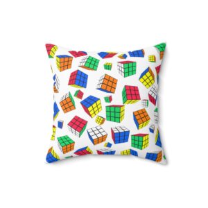 Rubik's Cube Pillow All Over Cubes White