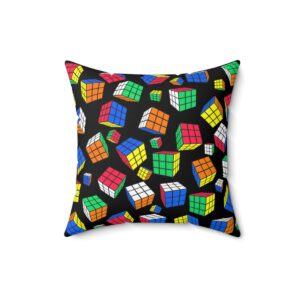 Rubik's Cube Pillow All Over Cubes Black