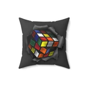 Rubik's Cube Pillow Cube Bursting Through