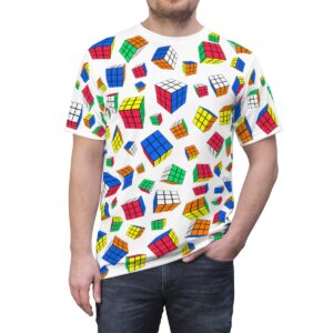 Rubik's Cube Shirt All Over Cubes white
