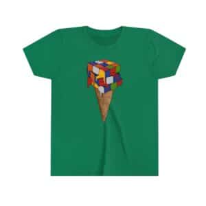 Rubik's Cube Shirt Youth Melting Ice Cream Cone