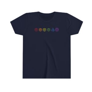 Rubik's Cube T-Shirt Rainbow Cube Lineup youth