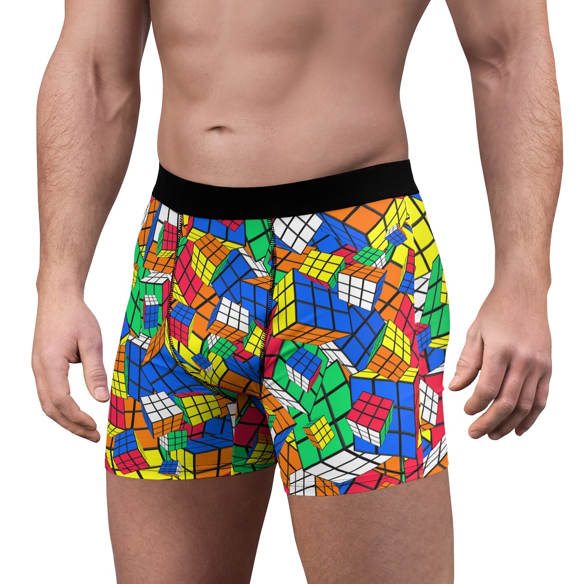Rubik's Cube Underwear - Crazy Cubes - Boxer Briefs - Cool Cube Merch