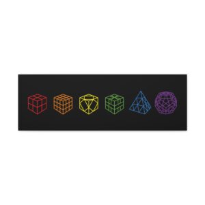 Rubik's Cube Art Rainbow Cube Lineup Gallery Canvas Wrap