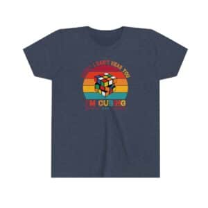 Rubik's Cube T-shirt Youth Sorry I can't Hear You