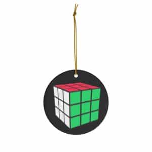 Rubik's Cube Christmas Ornament Two Sided