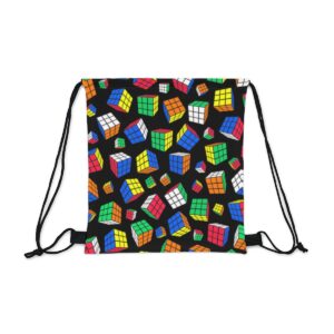 Rubik's Cube Drawstring Bag Cubes All Over