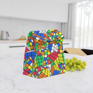 Rubik's Cube Lunch Bag Piles of Cubes