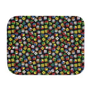 Rubik's Cubes, Pyraminx, Megaminx, Skewb fleece blanket