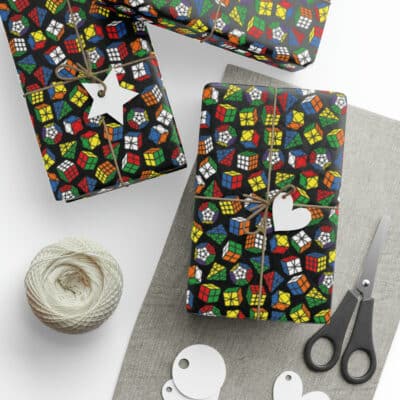 Rubik's Cube Gift Wrap Pyraminx Megaminx