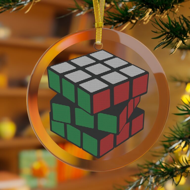 Rubik's Cube Christmas Ornament Twisted
