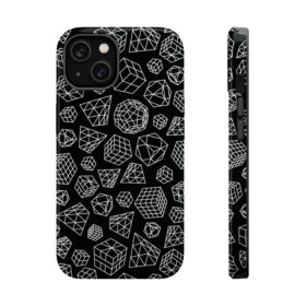 MagSafe Black White Line Art Rubik's Cube iPhone Case