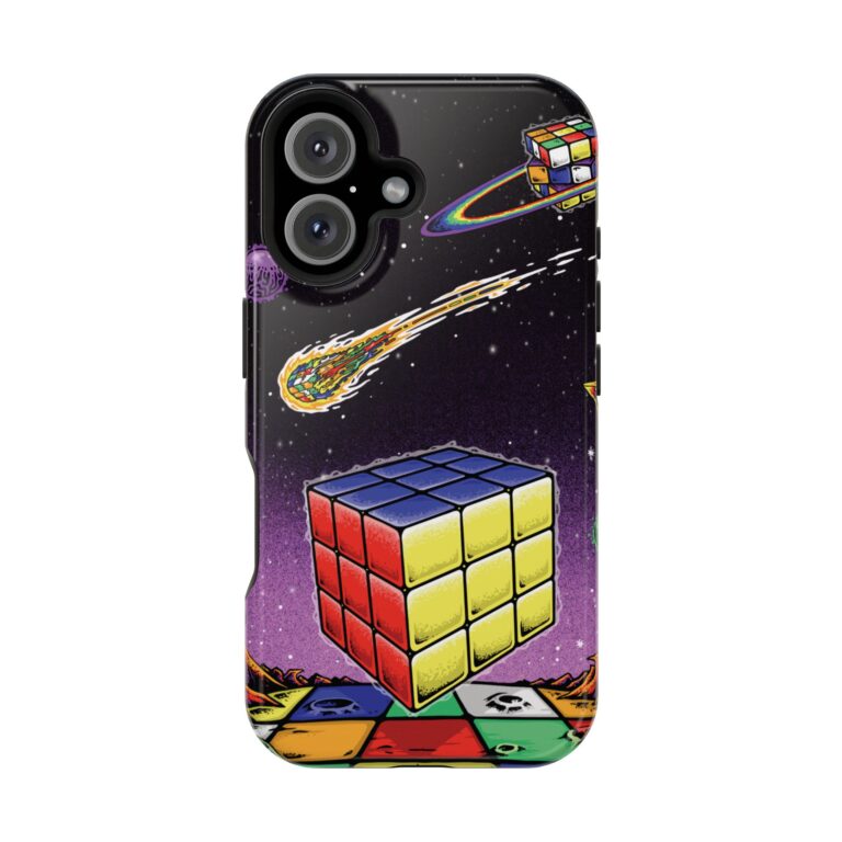 MagSafe Lunar Psychedelic Space Rubik's Cube iPhone Case