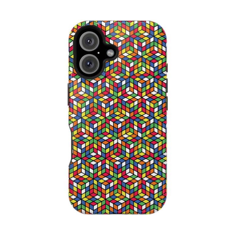 MagSafe Optical Illusion Scrambled Rubik's Cube iPhone Case