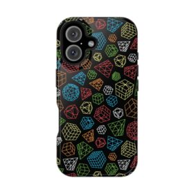 MagSafe Colorful Line Art Rubik's Cube iPhone Case