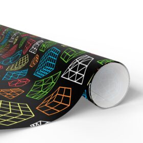 Line Art Cubes Rubik's Cube Gift Wrap