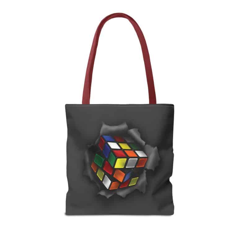 Cube Bursting Through - Rubik's Cube Tote Bag